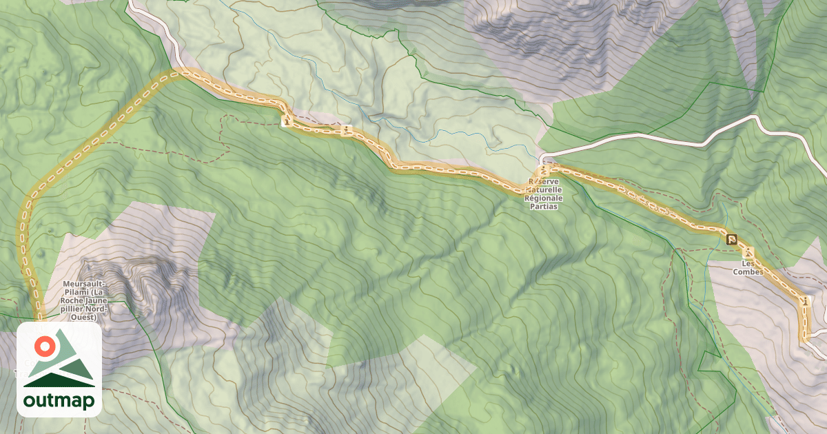 Map of Col de la Trancoulette — Les Combes
