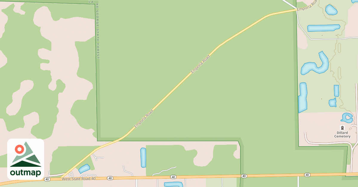 Map of Lake George State Forest Trail