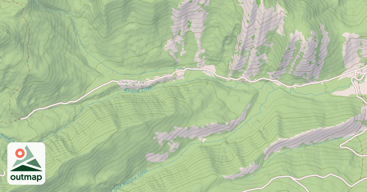 Map of Covey Cutoff