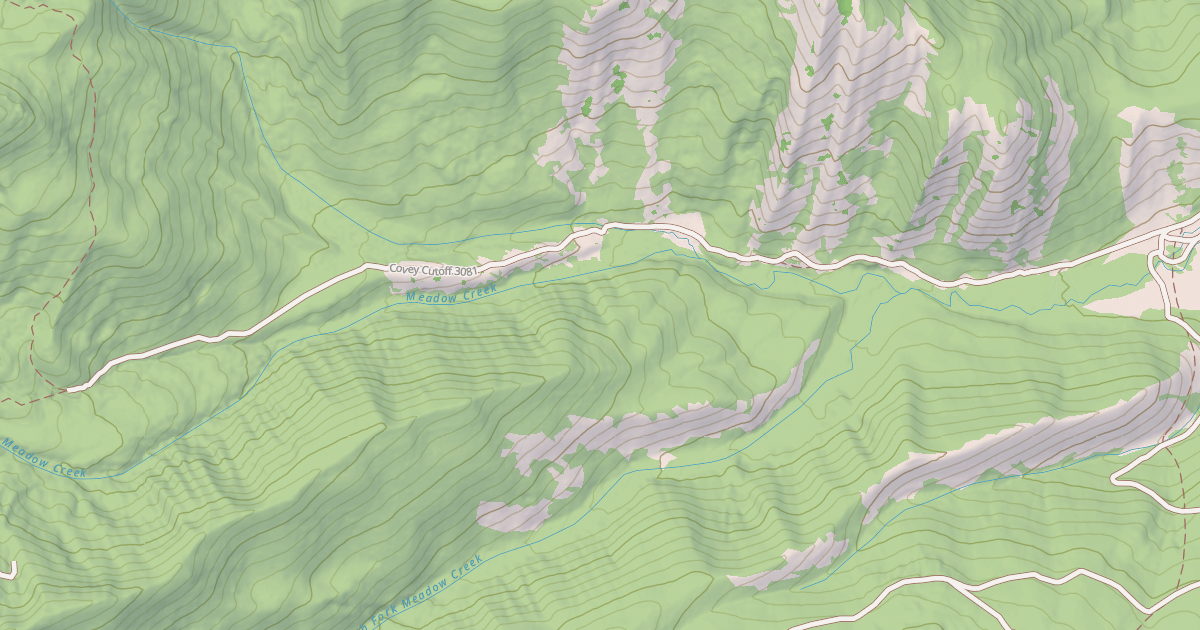 Map preview of Covey Cutoff