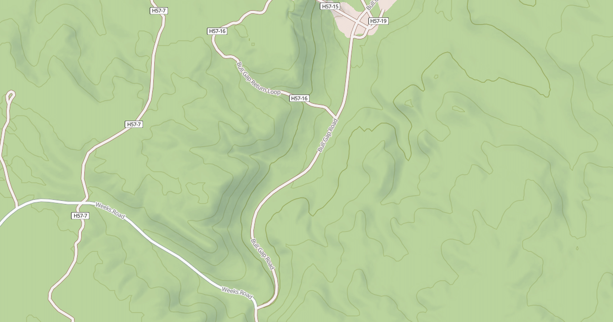 Map preview of BULL GAP HILL CLIMB