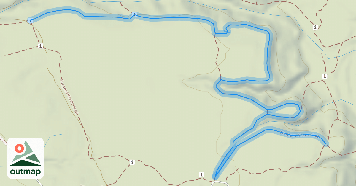 Map of Hunters Creek Trail