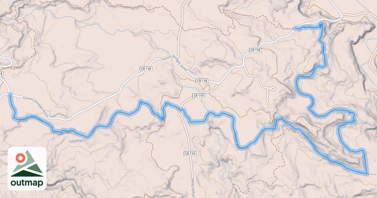 Map of Little Canyon
