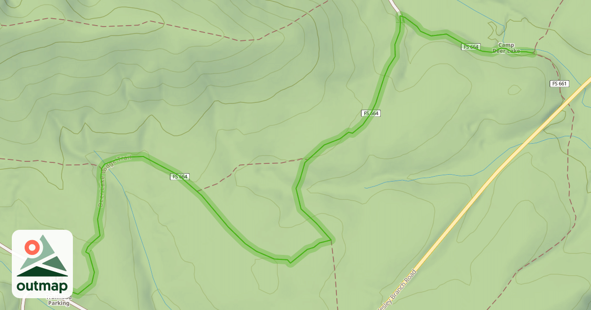 Map of Deer Lake Lodge Trail