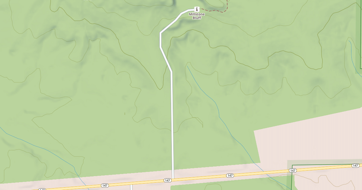 Map preview of MILLSTONE BLUFF RD