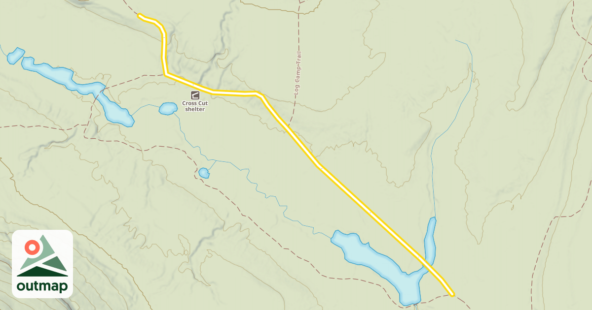 Map of Crosscut Cabin Trail