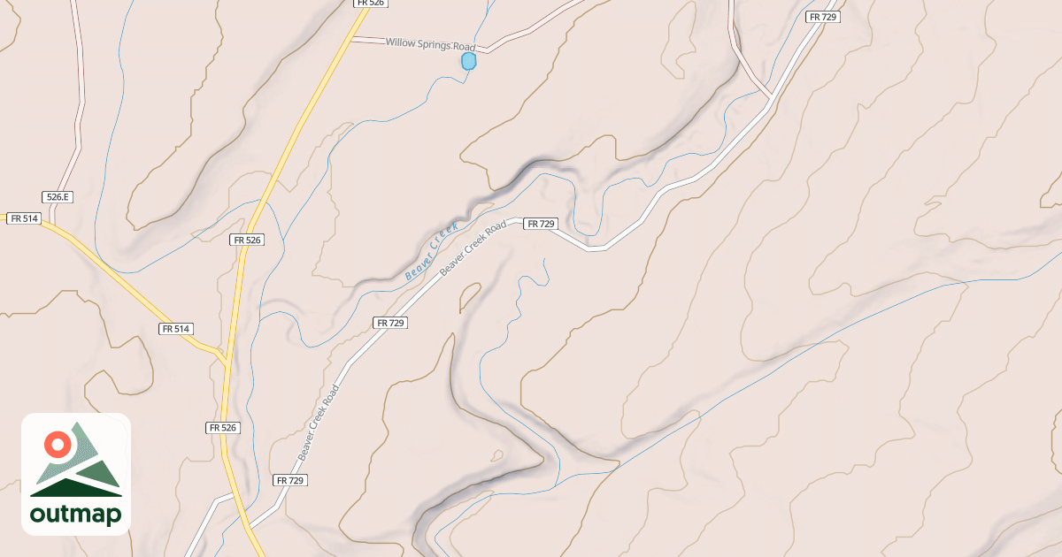Map of BEAVER CRK