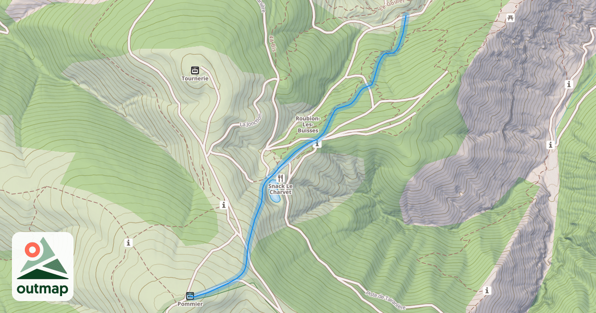 Map of Les Blanchons