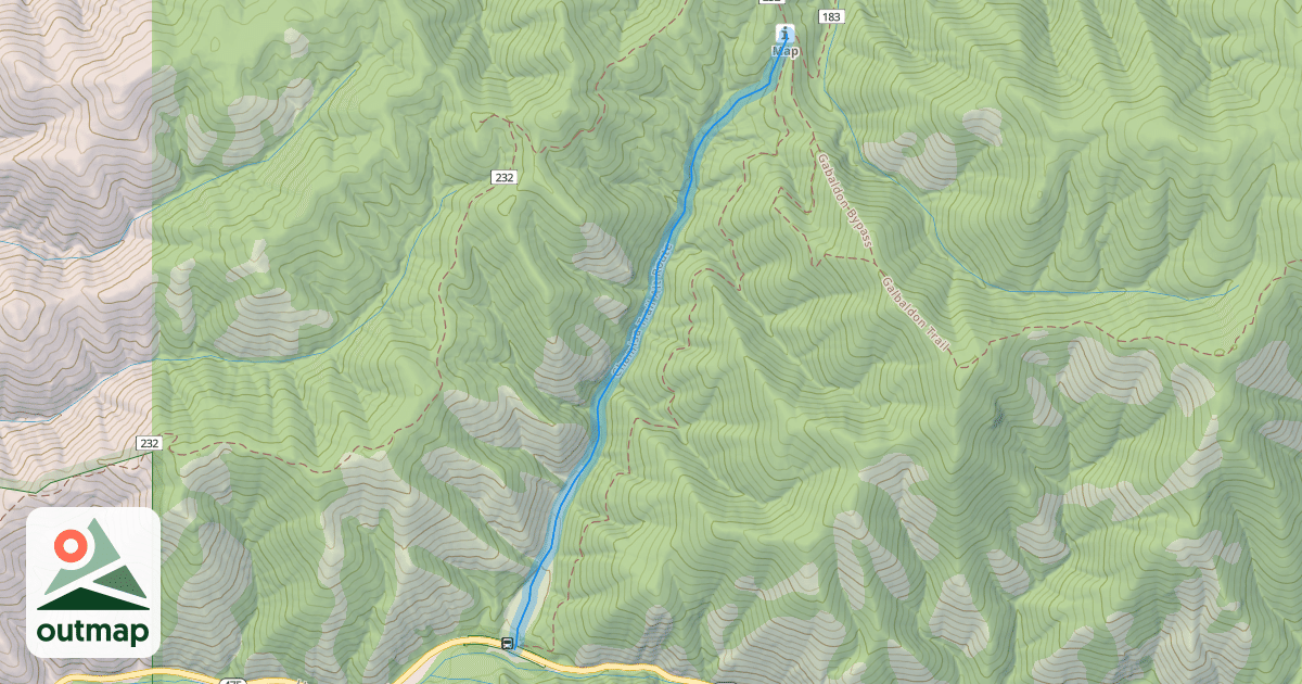 Map of Chamisa Trail Alt Route