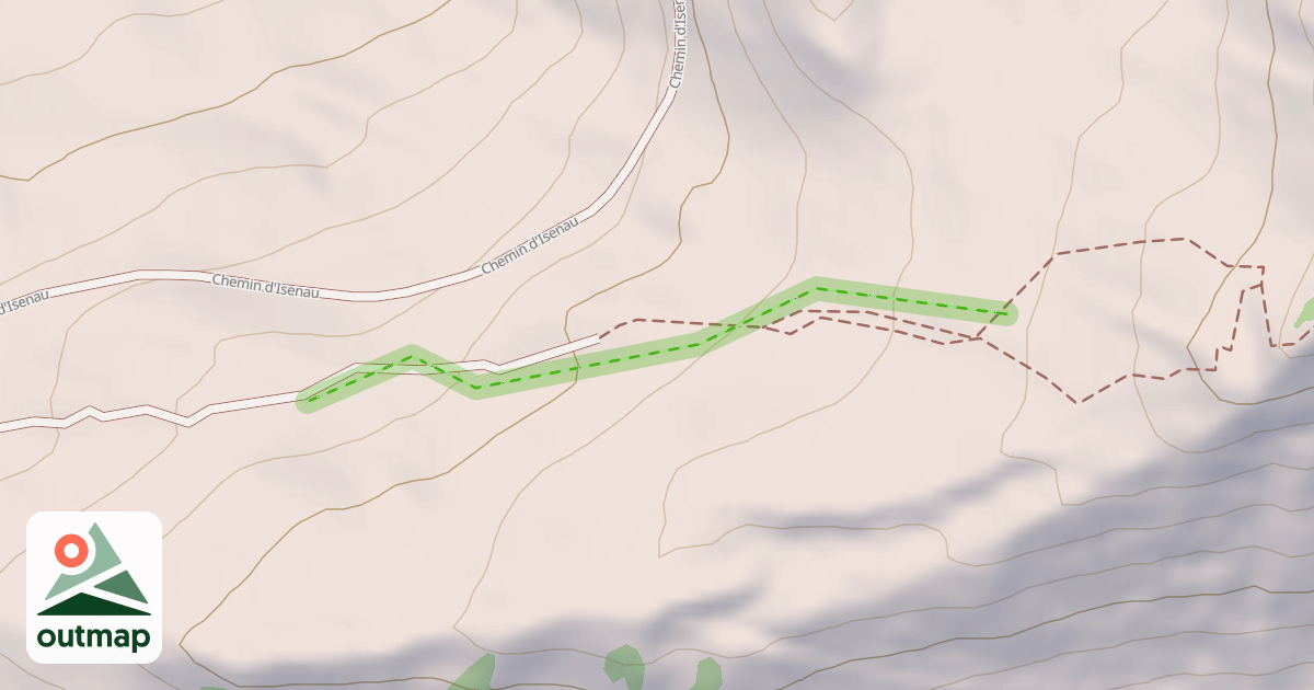 Map of (abandonné) piste