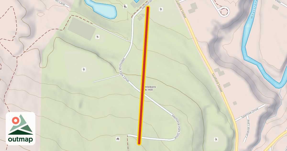 Map of Living Memorial Park T-Bar