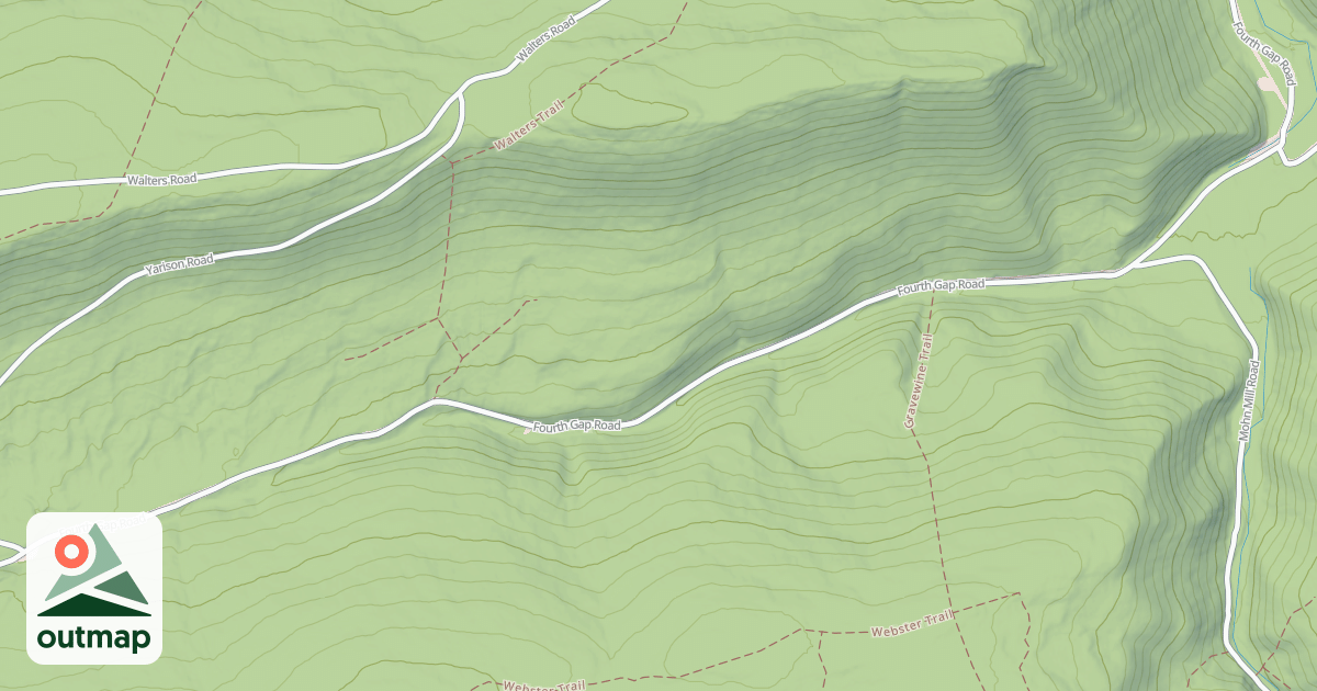 Map of Tiadaghton State Forest Snowmobile Trails