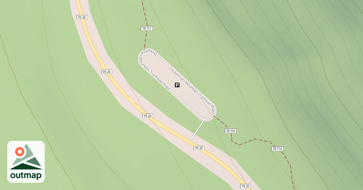 Map of DICKERMAN MTN TRAILHEAD