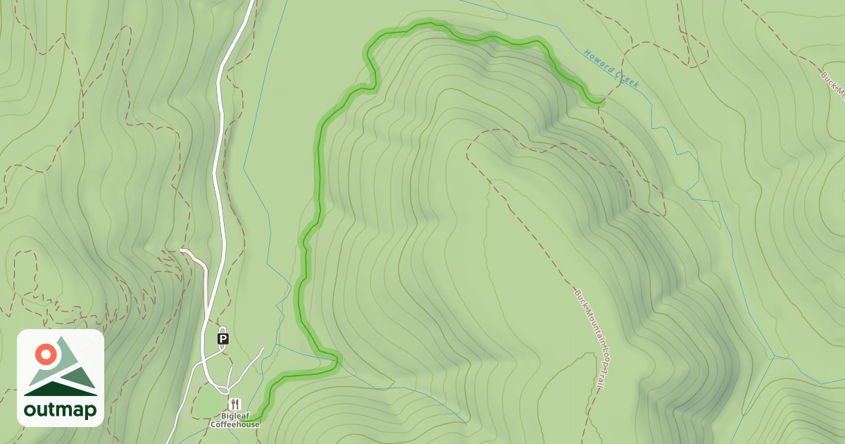 Map of Howard Creek Loop Trail