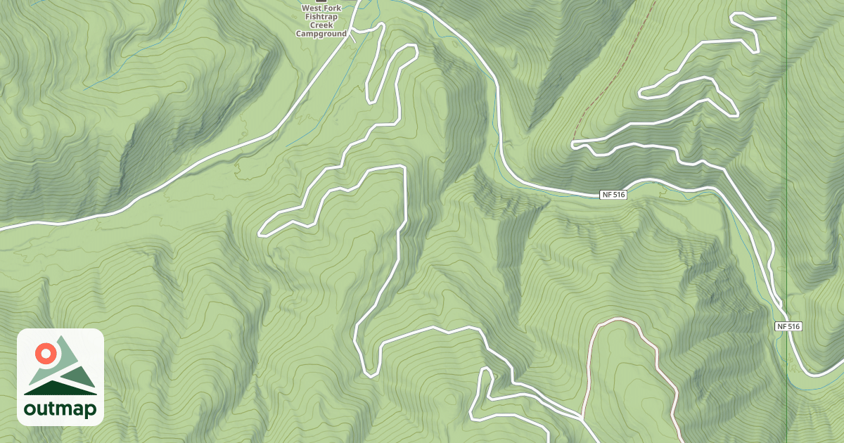 Map of LOWER FISHTRAP RIDGE