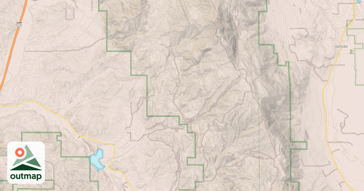 Map of New Canyon To Third Creek