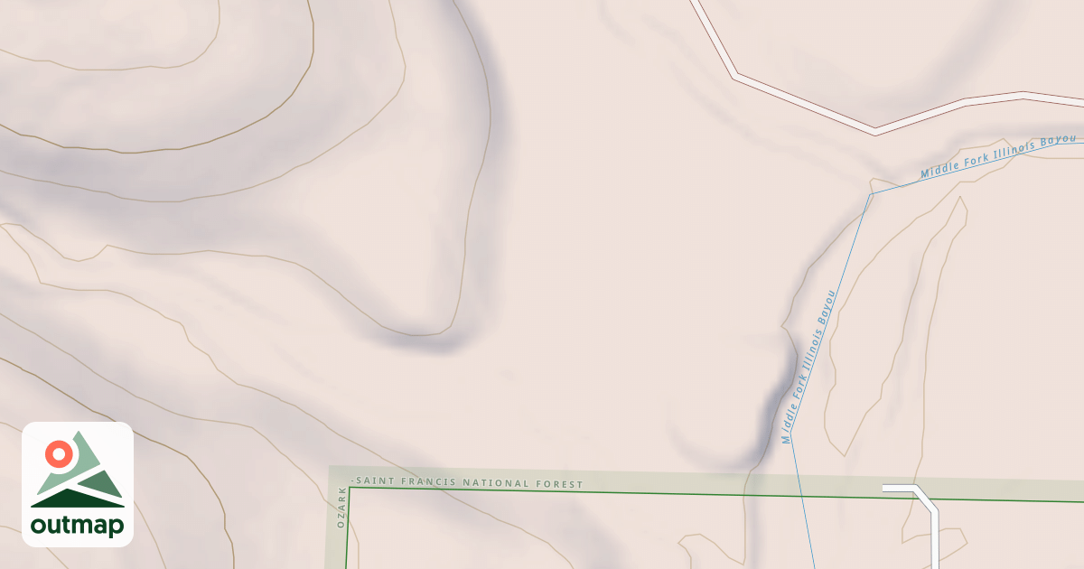 Map of MIDDLE FORK NORTH