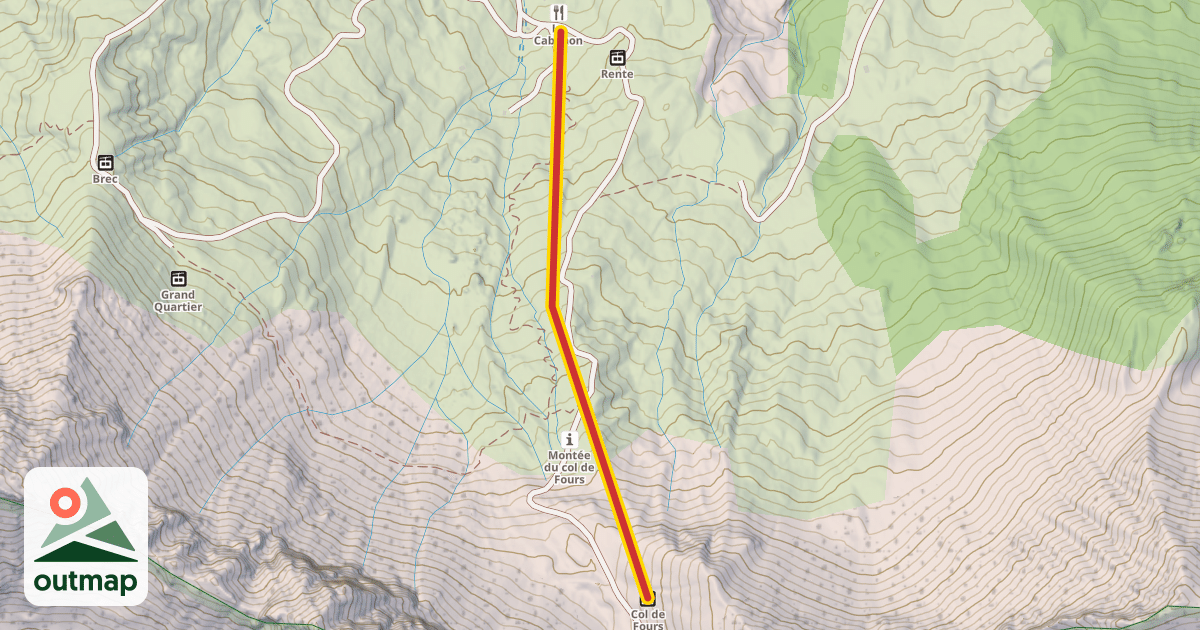 Map of Col de Fours
