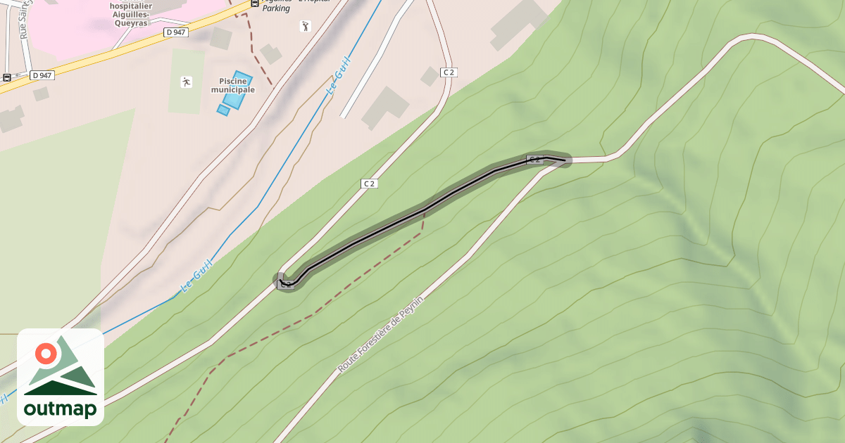 Map of Route Forestière de Peynin