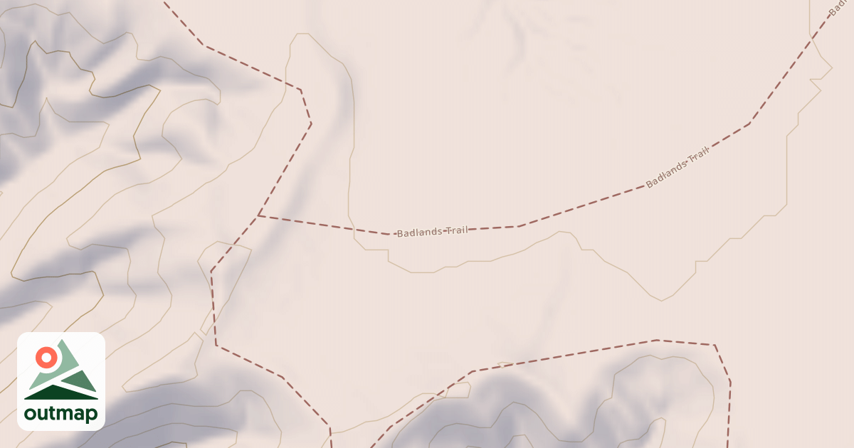 Map of Badlands Trail
