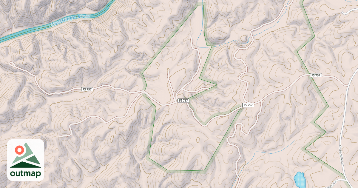 Map of WOODAL SHOALS