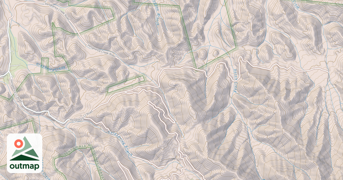 Map of DERREBERRY GAP