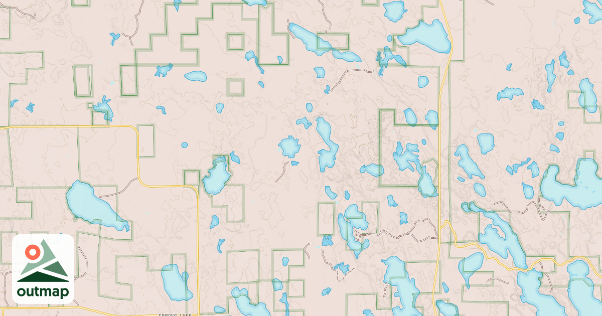 Map of BIG TOO MUCH LAKE ROAD
