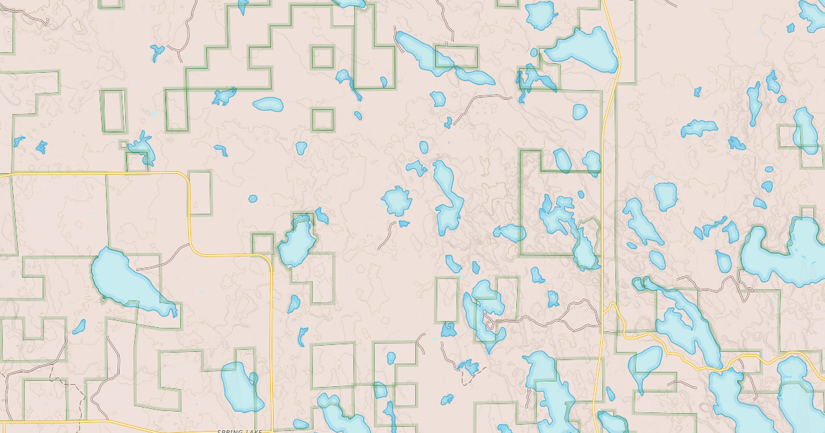 Map preview of BIG TOO MUCH LAKE ROAD