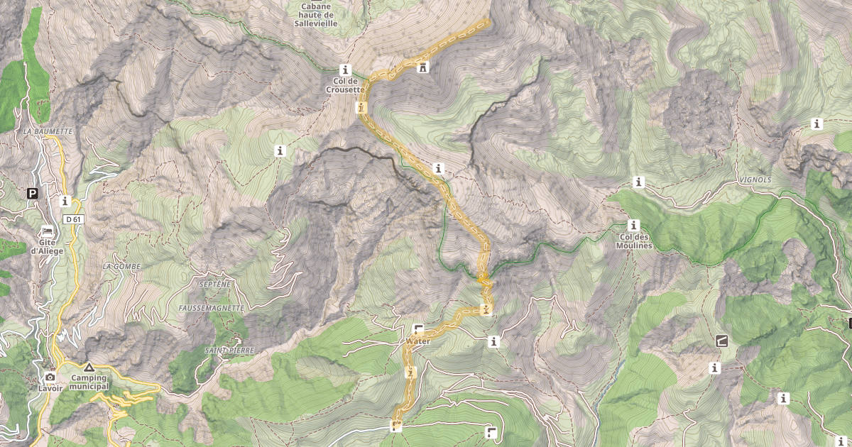 Map preview of Mont Mounier — Col de l'Espaule