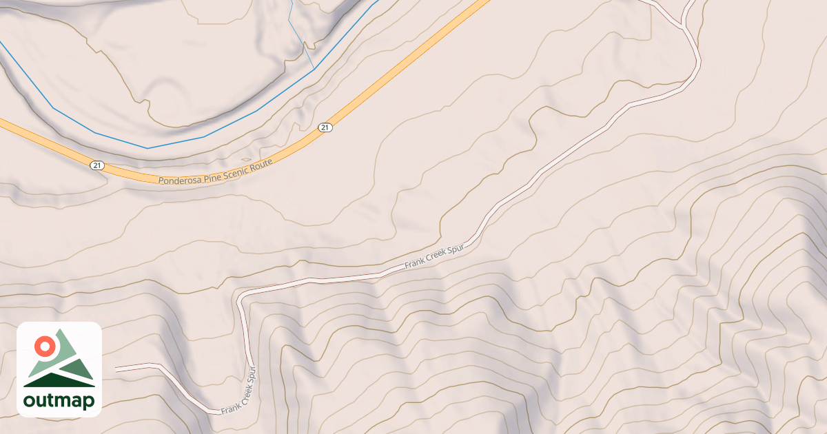 Map of FRANK CREEK SPUR
