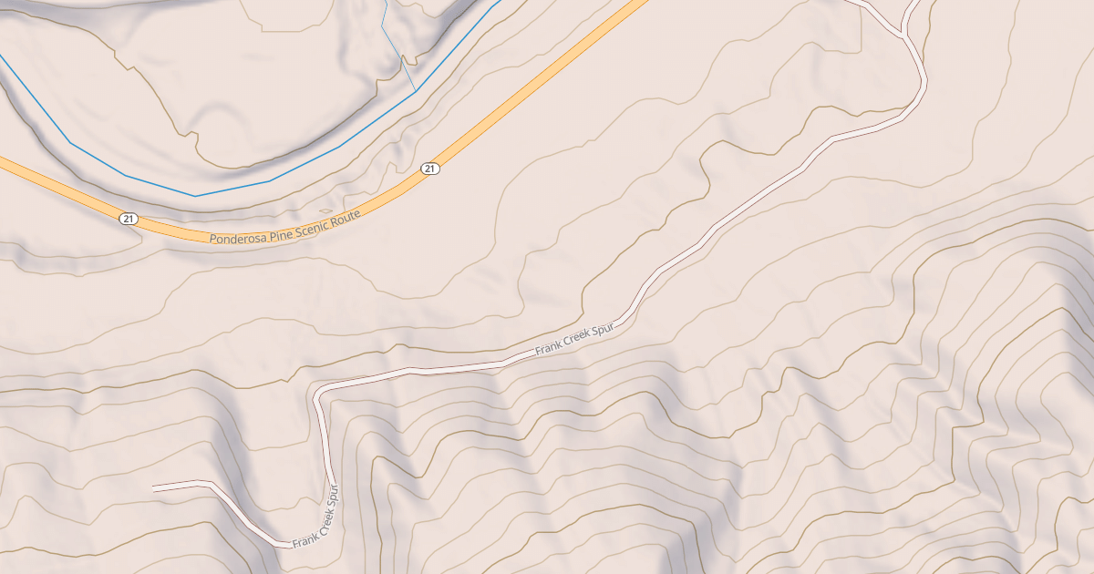 Map preview of FRANK CREEK SPUR