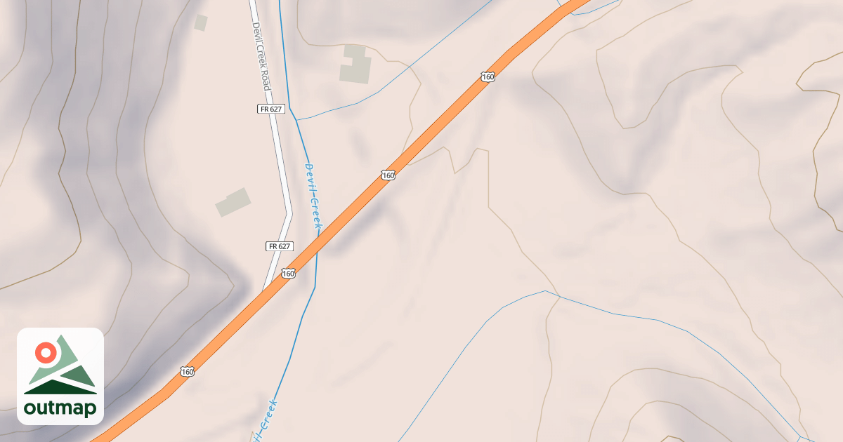 Map of OLD HIGHWAY 160