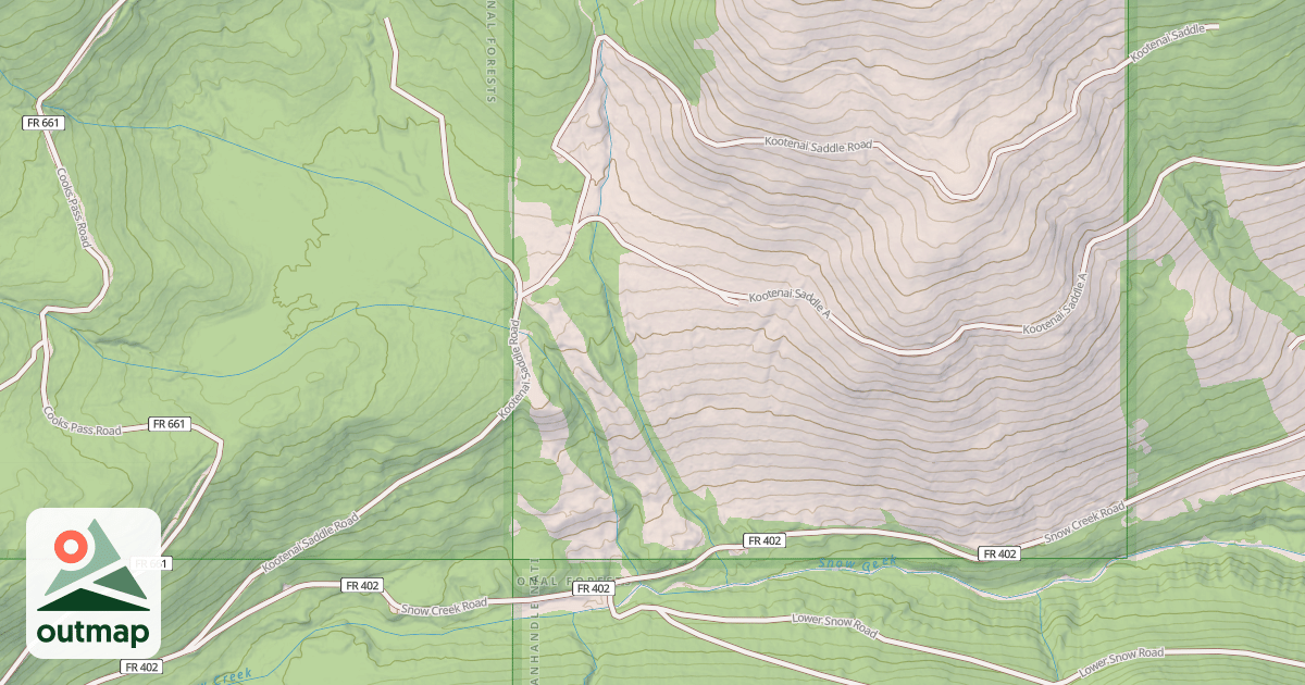 Map of KOOTENAI SADDLE