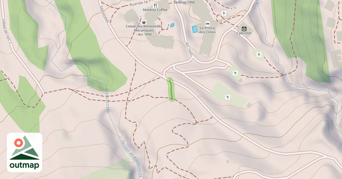 Map of Arc 1950