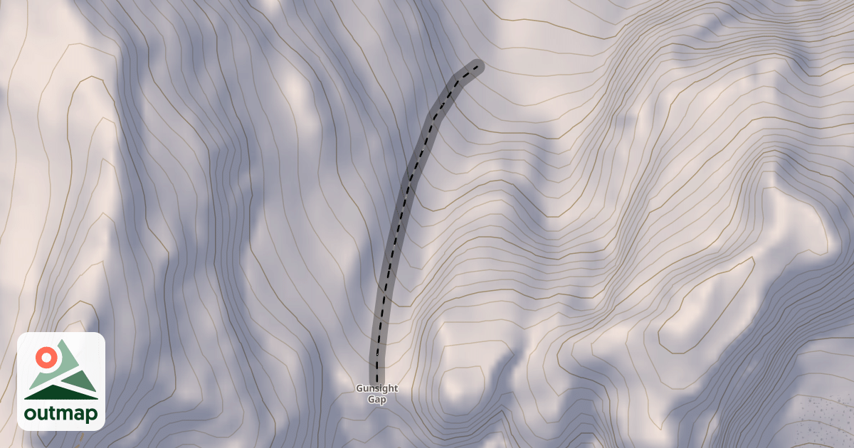 Map of Gunsight Couloir