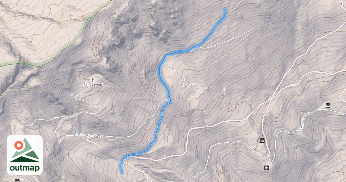 Map of Amphitheather Traverse