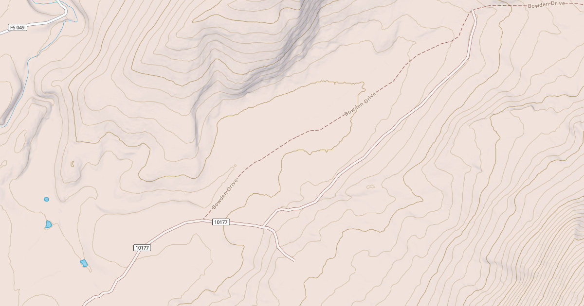 Map preview of BOWDEN DRAW