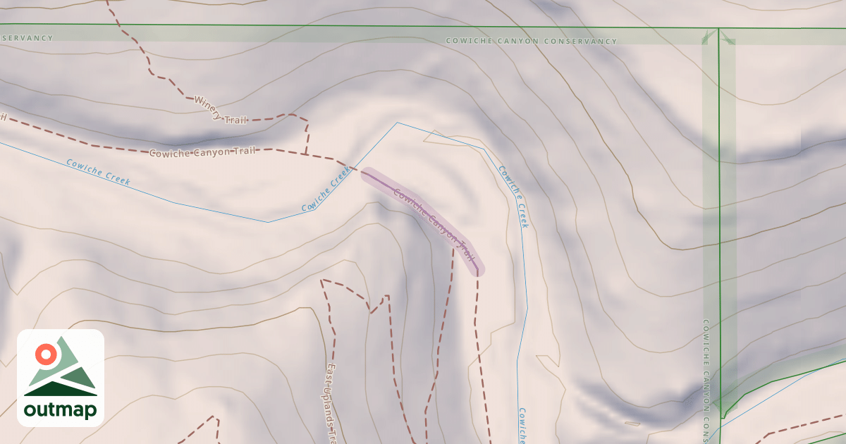 Map of Cowiche Canyon Trail