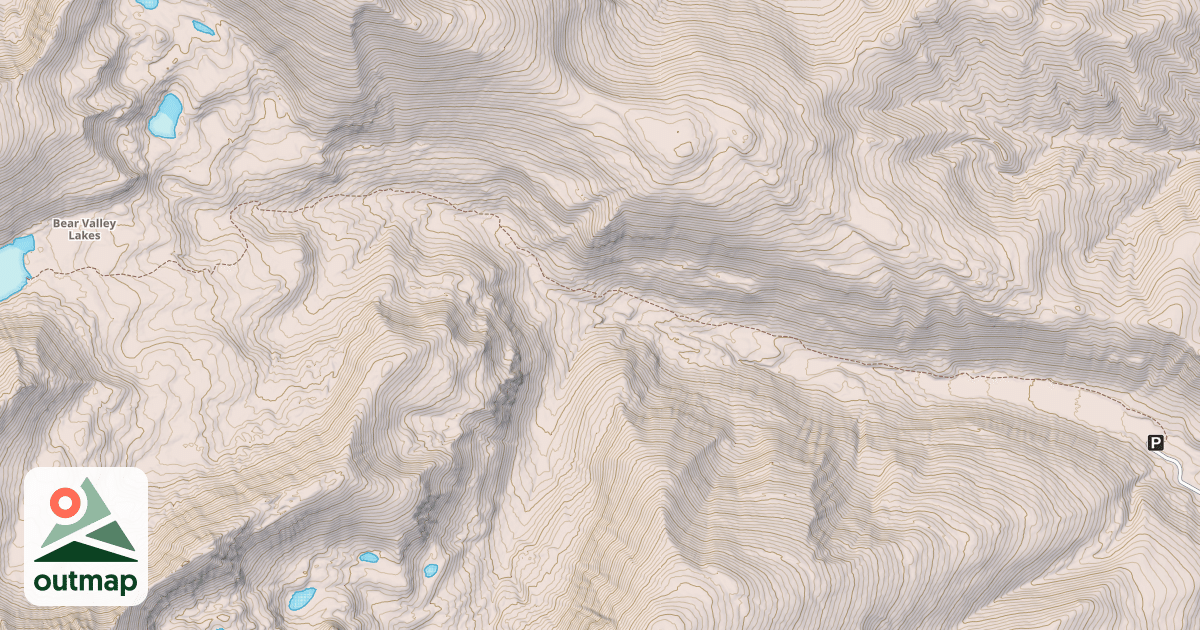 Map of Bear Valley Lakes Nrt