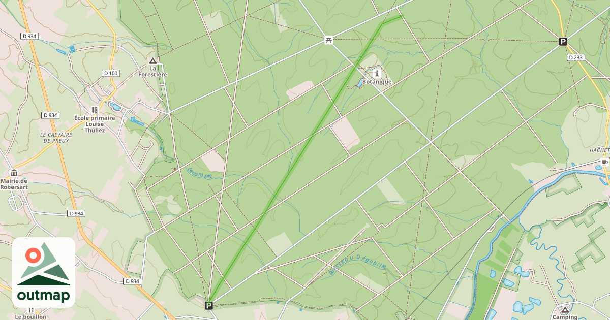 Map of Sentier de Landrecies à la Touraille