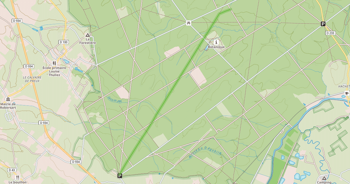 Map preview of Sentier de Landrecies à la Touraille