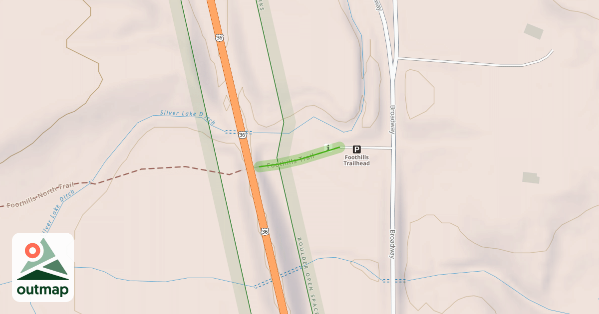 Map of Foothills Trail