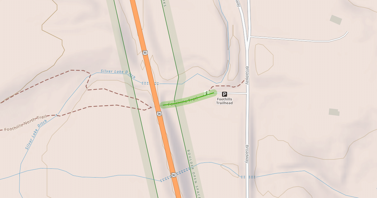 Map preview of Foothills Trail