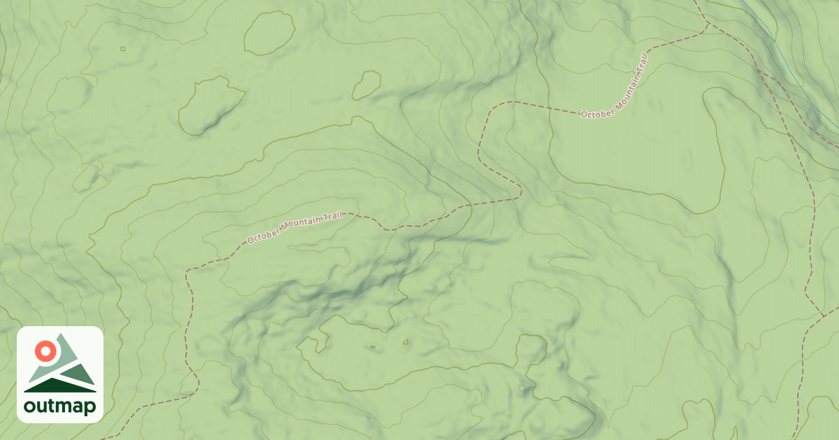Map of October Mountain Trail