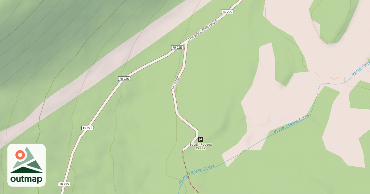 Map of FOOSES CREEK TRAILHEAD