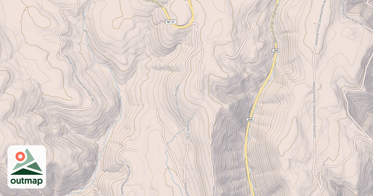 Map of MIDDLE RIDGE