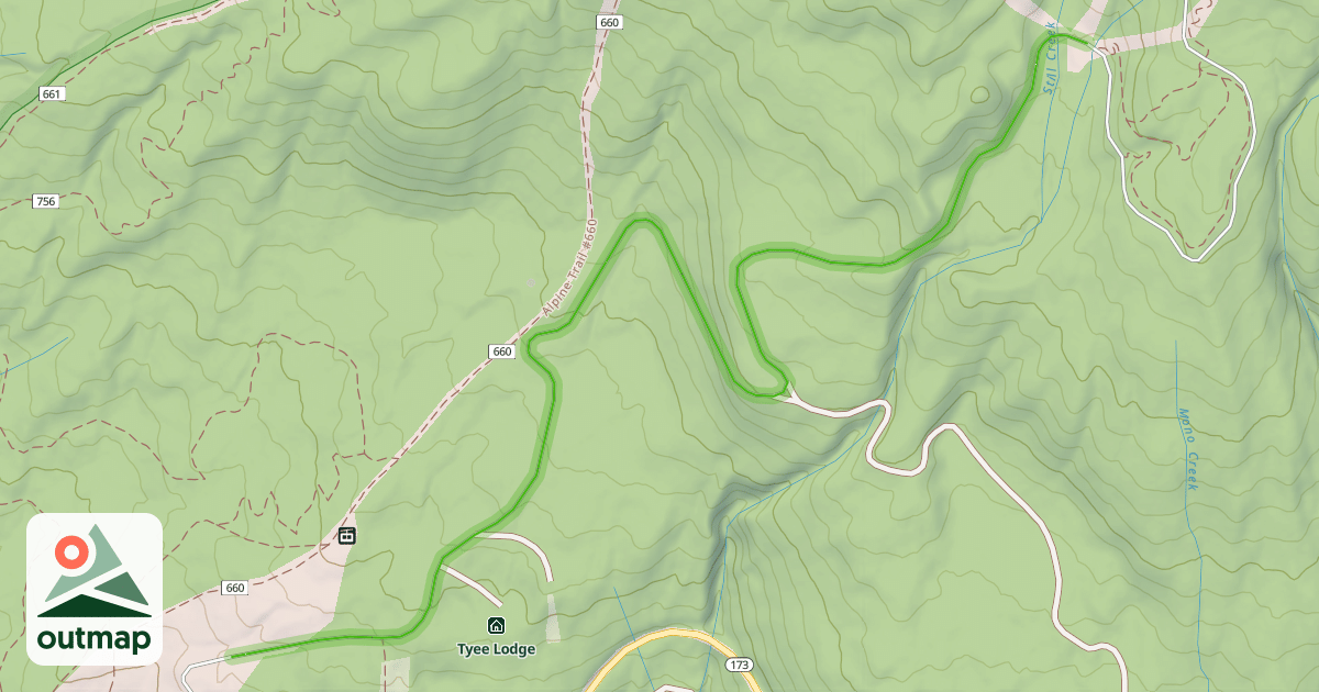 Map of Timberline West Leg Road
