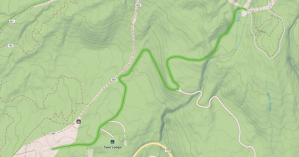 Map preview of Timberline West Leg Road