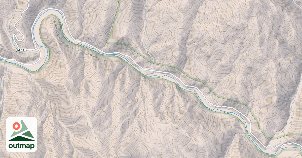 Map of North Fork John Day