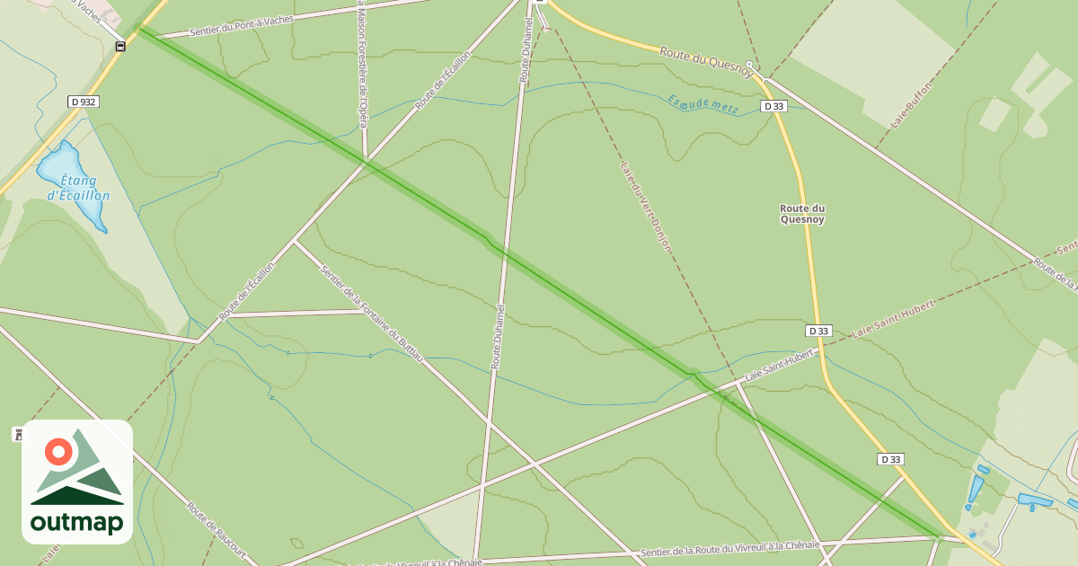 Map of Sentier du Pont-à-Vaches à la Chênaie